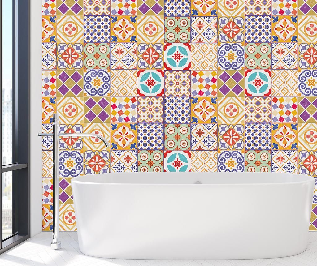 Set 24 stickere Morrocan Tiles – Wallplus, Multicolor vivre.ro